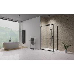 Боковая стенка, Radaway, Premium Pro KDJ, шв 1000*2000, черный, цвет стекла-прозрачный, Easy Clean