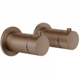 Смеситель для душа, Gessi, Anello, на 3 потребителя, цвет-Copper Brushed PVD