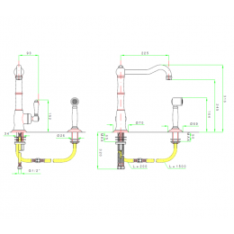 Смеситель для раковины, Nicolazzi, El Capitan, цвет-Brushed Chrome