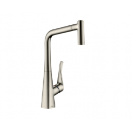 Смеситель для кухни, Hansgrohe, Metris M71, цвет-сталь