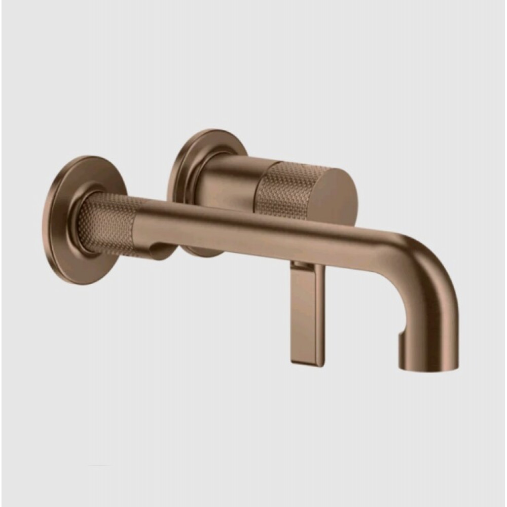 Смеситель для раковины, Gessi, Inciso, цвет-Copper Brushed PVD
