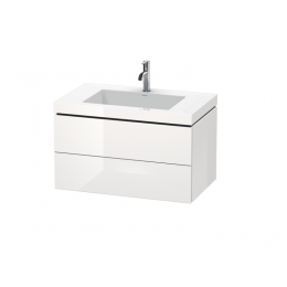 Тумба под раковину, Duravit, L-Cube, шгв 800*480*500, раковина-в комплекте, цвет-белый глянцевый