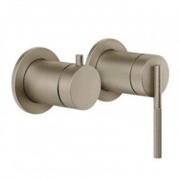 Смеситель для душа, Gessi, Ingranaggio, на 2 потребителя, цвет-Finox Brushed Nickel