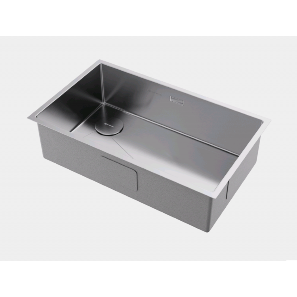 Мойка, Omoikiri, Taki 74-U/IF-L-IN Side, шгв 740*440*200, отверстия для смесителя-отсутствуют, цвет-сталь