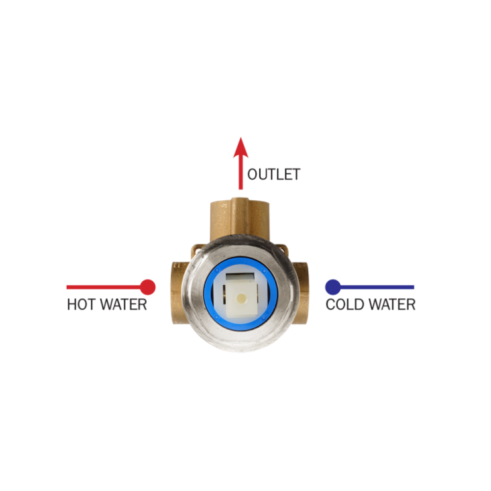 Внутрення часть, Bossini, Oki/Cube/Liberty, назначение-смеситель для душа механический встраиваемый с девиатором 1 потребитель, латунь
