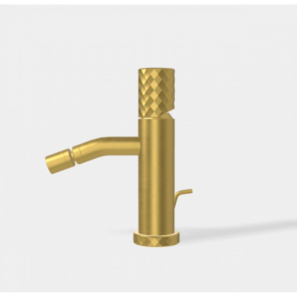 Смеситель для биде, Fima Carlo Frattini, Spillo Tech, X COLLECTION, цвет-золото брашированное