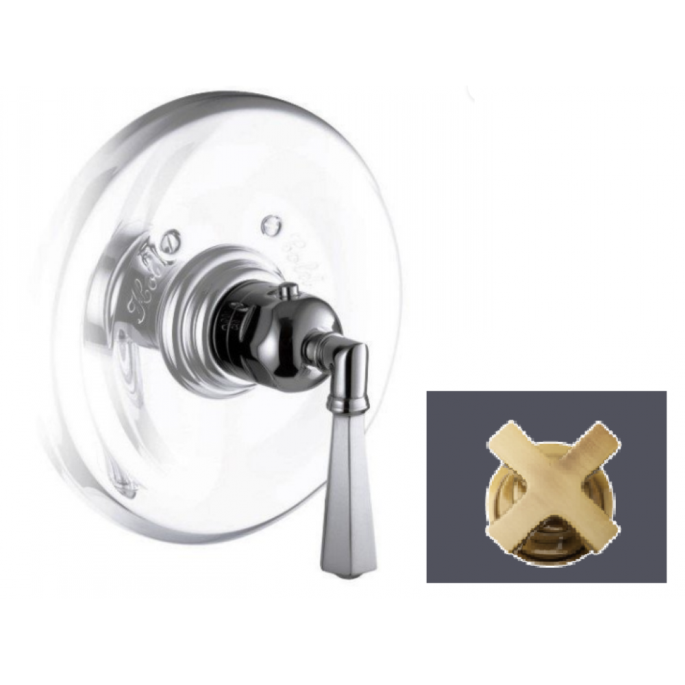 Смеситель для душа, Nicolazzi, Termostatico, на 1 потребитель, цвет-Bronzed Plated