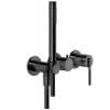 Смеситель для душа, Gessi, Ingranaggio, на 2 потребителя, цвет-Black Metal PVD
