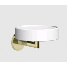 Мыльница, Gessi, Anello, шгв 115*127*79, цвет-белый/Brass PVD