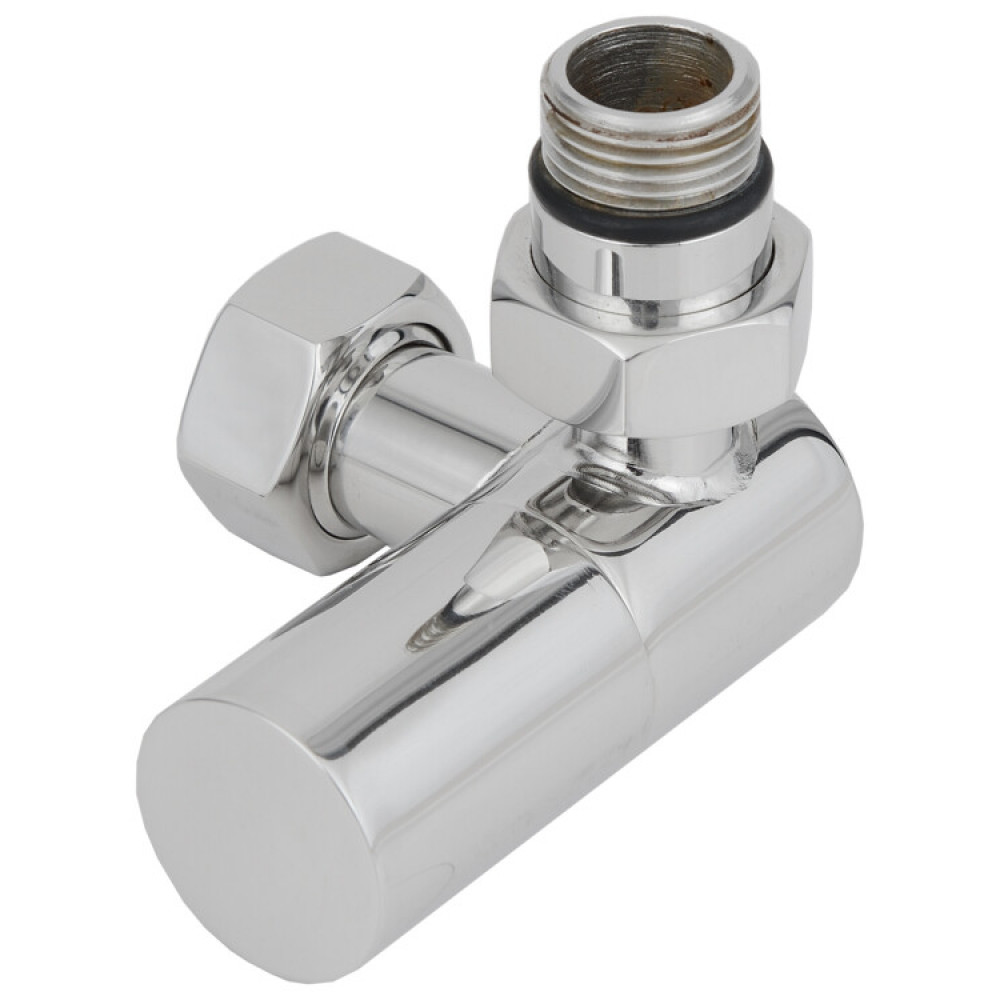 Вентиль, Сунержа, 3D, G 1/2" НР х G 3/4" НГ, правый, цилиндр, цвет-RAL 9011 Графитовый чёрный