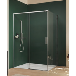 Дверь, Huppe, Vita, шв 1340*2000, правосторонняя, серебристый глянцевый, цвет стекла-прозрачный, Anti-Plaque