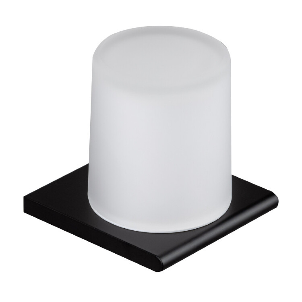 Дозатор для жидкого мыла, Splendy, Inspiration R, нажимной снизу, шгв 95*100*120, цвет дозатора-черный матовый