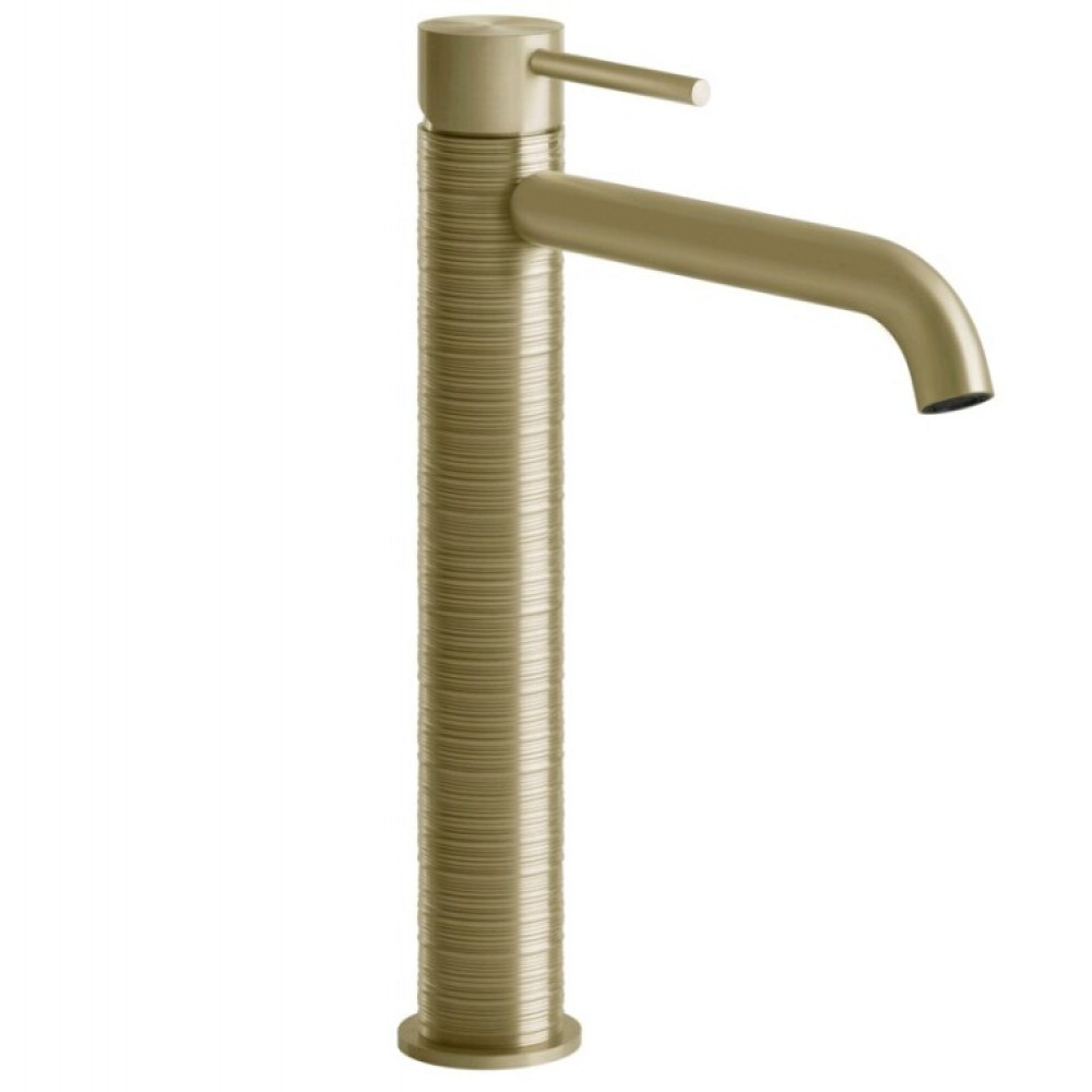 Смеситель для раковины, Gessi, 316 Trame, цвет-Brushed Brass PVD