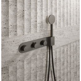 Смеситель для душа, Carimali, QTime, цвет-черный матовый