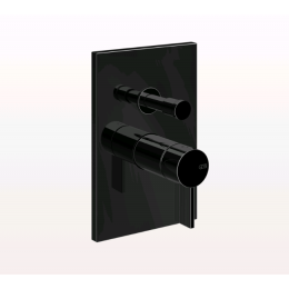 Смеситель для душа, Gessi, Inverso Rigato, на 2 потребителя, с переключателем ванна/душ, цвет-Black Metal PVD