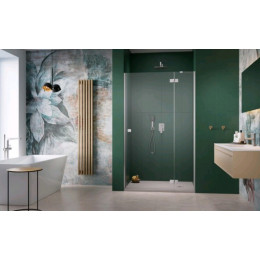 Дверь, Radaway, Essenza DWJ, шв 1100*2000, петли-справа, brushed nickel, цвет стекла-прозрачный, Easy Clean