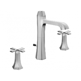 Смеситель для раковины, Cisal, Chérie, цвет-Chrome/Night Black