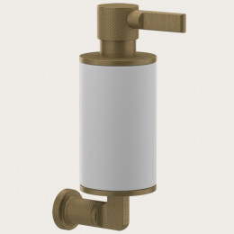 Дозатор для жидкого мыла, Gessi, Inciso, шгв 75*147*240, цвет дозатора-Antique Brass/белый