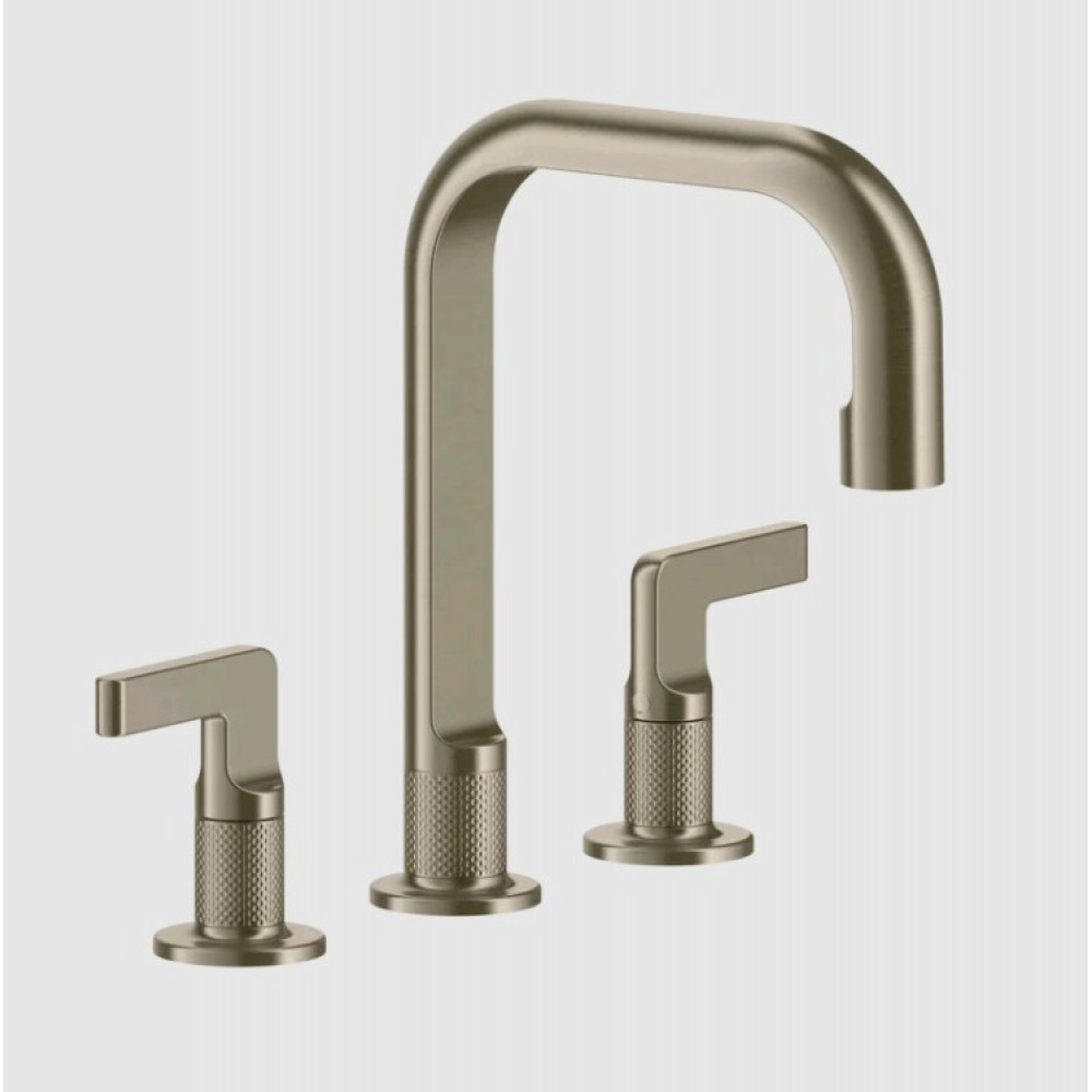 Смеситель для раковины, Gessi, Inciso, цвет-Finox Brushed Nickel