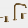 Смеситель для раковины, Gessi, 316 Meccanica, цвет-Warm Bronze Brushed PVD