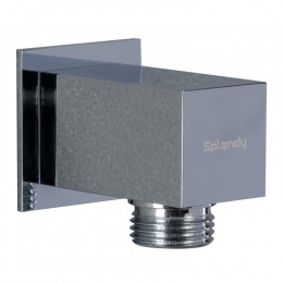 Шланговое подсоединение, Splendy, квадратный отражатель, без держателя, цвет-хром