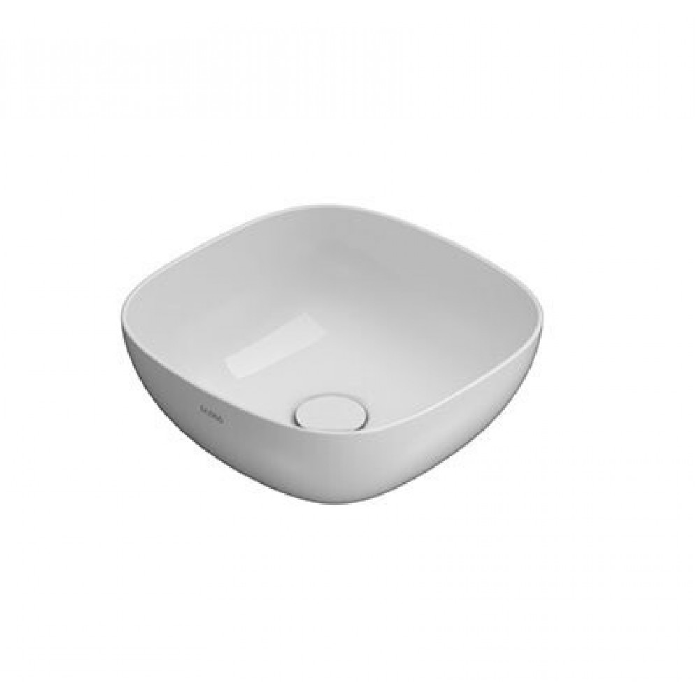 Раковина, Globo, T-EDGE, шгв 380*380*160, отверстия для смесителя-отсутствуют, CERASLIDE, BATAFORM, цвет-белый