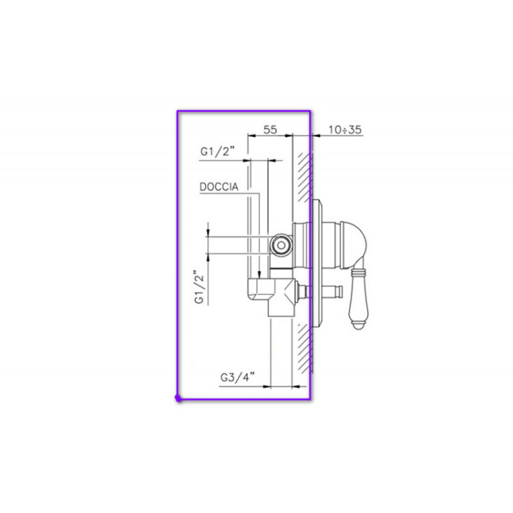 Внутренняя часть, Nicolazzi, назначение-смеситель для душа, не окрашен