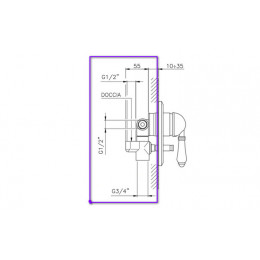 Внутренняя часть, Nicolazzi, назначение-смеситель для душа, не окрашен