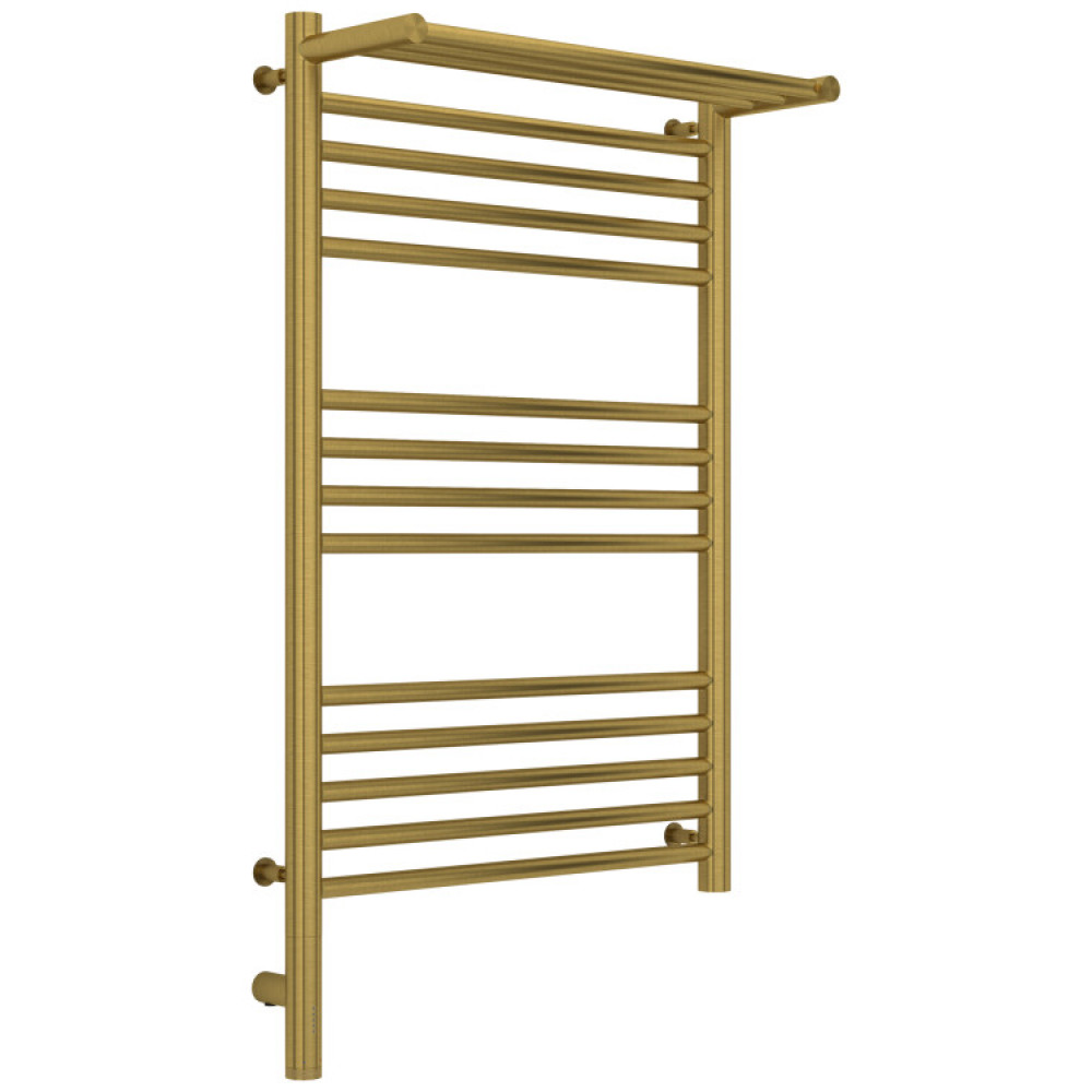 Полотенцесушитель, Сунержа, Богема 3.0, с 1 полкой, шгв 532*214*924, нижнее слева, МЭМ, цвет-латунь состаренная