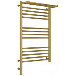 Полотенцесушитель, Сунержа, Богема 3.0, с 1 полкой, шгв 532*214*924, нижнее слева, МЭМ, цвет-латунь состаренная