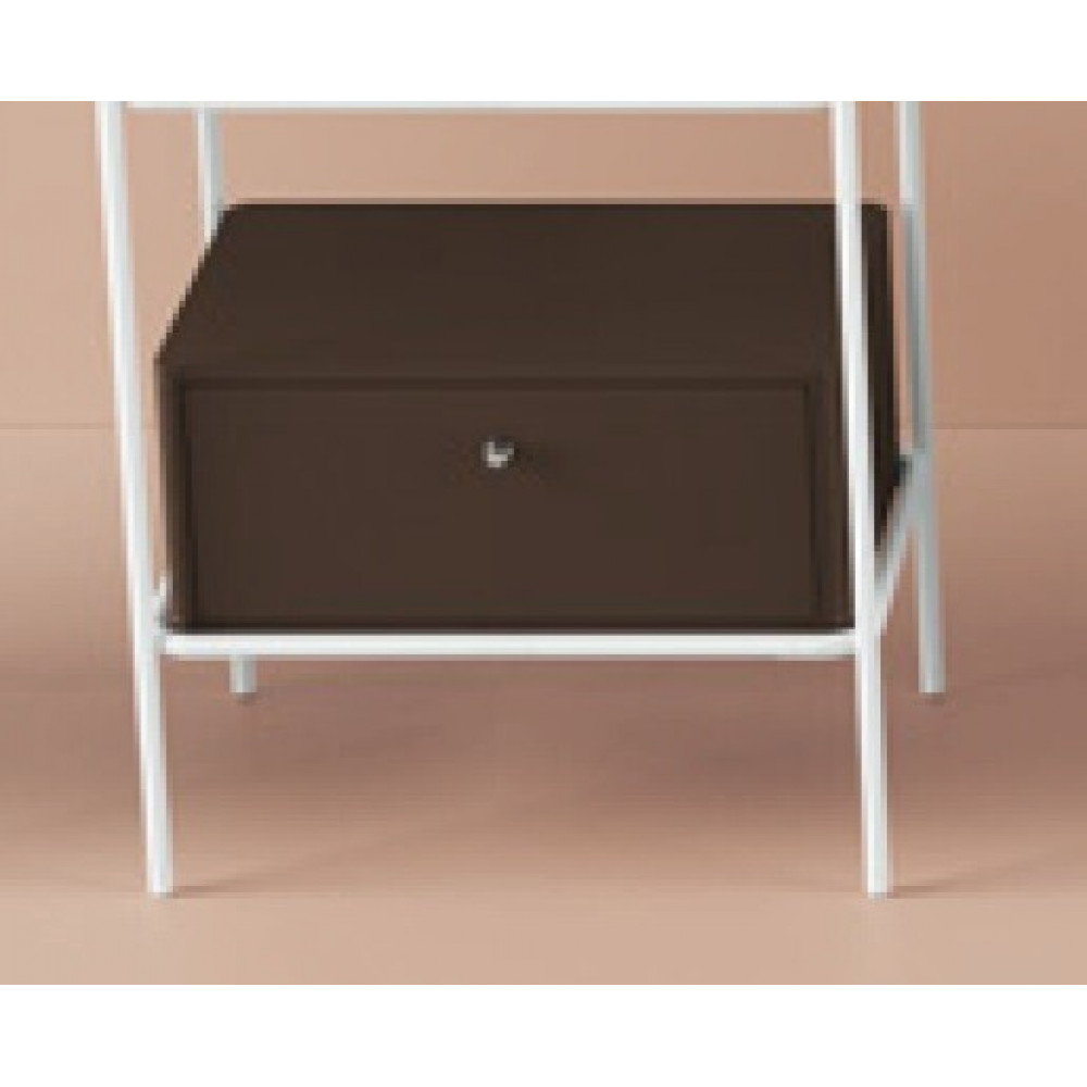 Ящик деревянный выдвижной, Artceram, Fuori scala, 50,6х35,5хh22 см для металлической консоли, цвет moka