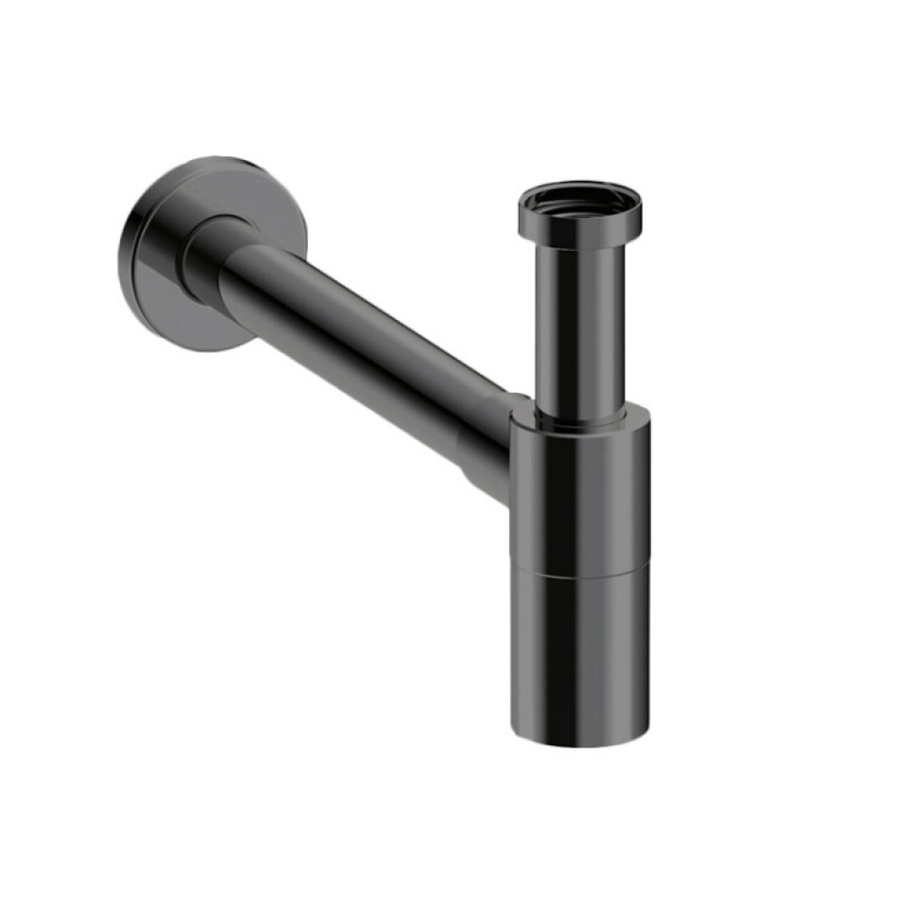 Сифон, Almar, бутылочный, цвет-Absolute Black Brushed PVD (Товар заказной, возврату не подлежит)