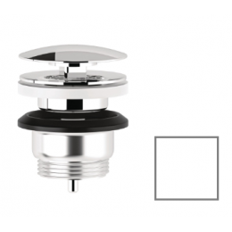 Донный клапан, Kludi, ROTEXA, для раковин, 1 1/4", цвет-белый матовый