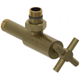 Вентиль, Сунержа, G 1/2" НР х G 1/2" НР, угловой, крест, цвет-бронза состаренная