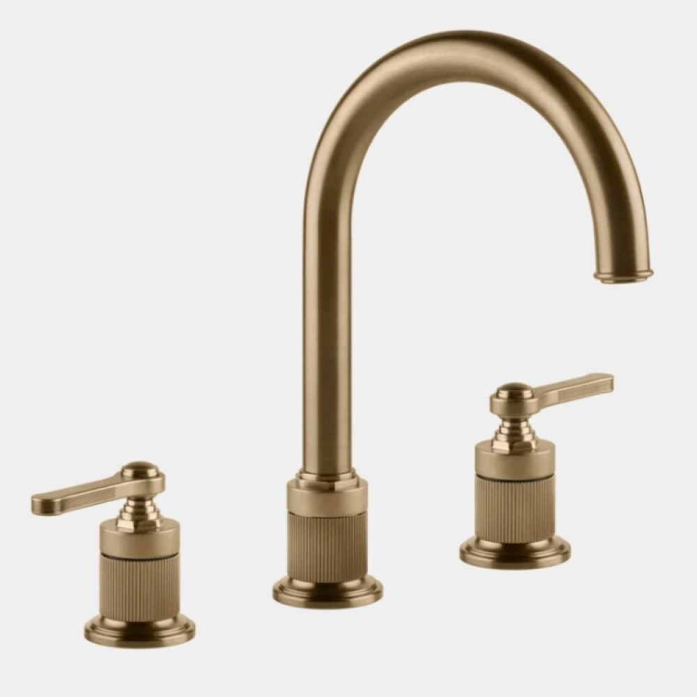 Смеситель для раковины, Gessi, VENTI20, цвет-Warm Bronze Brushed PVD