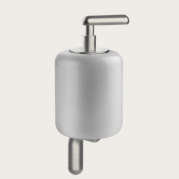 Дозатор для жидкого мыла, Gessi, Goссia, шгв 90*108*243, цвет дозатора-Chrome Brushed/белый