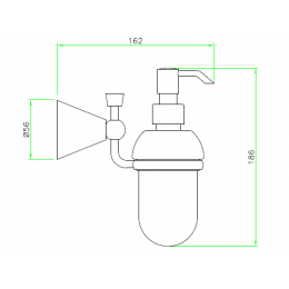 Дозатор для жидкого мыла, Nicolazzi, гв 162*186, цвет дозатора-Polished Nickel