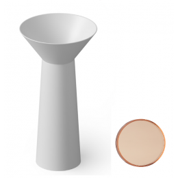 Раковина, DEA Design, Pedestal Basin, шгв 480*480*900, отверстия для смесителя-отсутствуют, цвет-Brown Copper