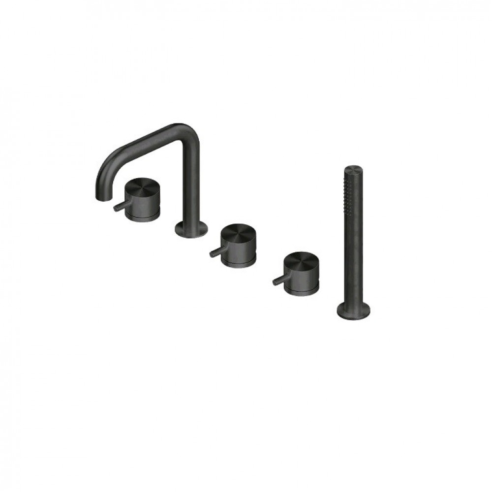 Смеситель для ванны и душа, Quadro design, Source, цвет-золото черное (Black gold)