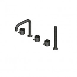 Смеситель для ванны и душа, Quadro design, Source, цвет-золото черное (Black gold)