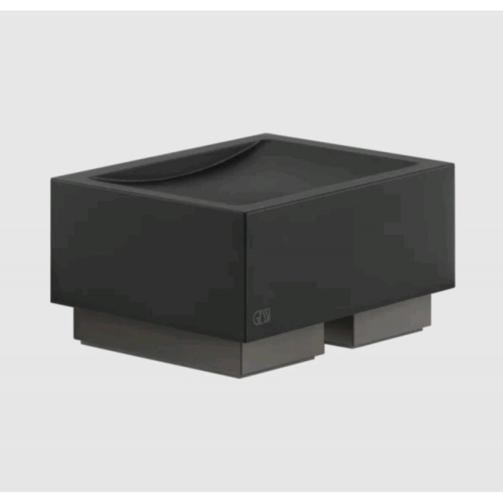 Мыльница, Gessi, Rettangolo, шгв 105*85*56.5, цвет-чёрный/Black Metal Brushed PVD