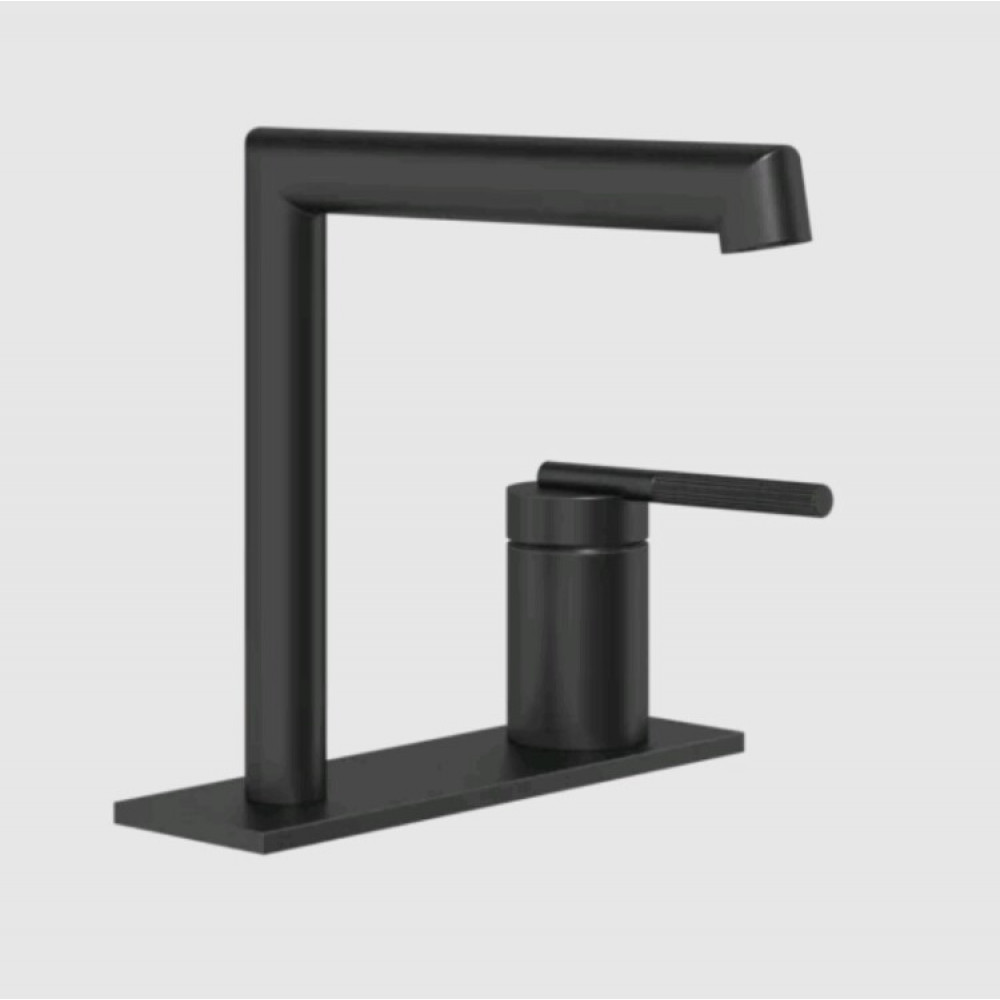 Смеситель для раковины, Gessi, Ingranaggio, цвет-черный матовый