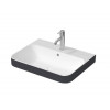 Раковина, Duravit, Happy D.2 Plus, шгв 600*400*195, отверстия для смесителя-1, цвет-белый/Anthracite Matt