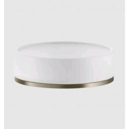 Мыльница, Gessi, Inciso, шгв 115*115*35, цвет-белый/Finox Brushed Nickel