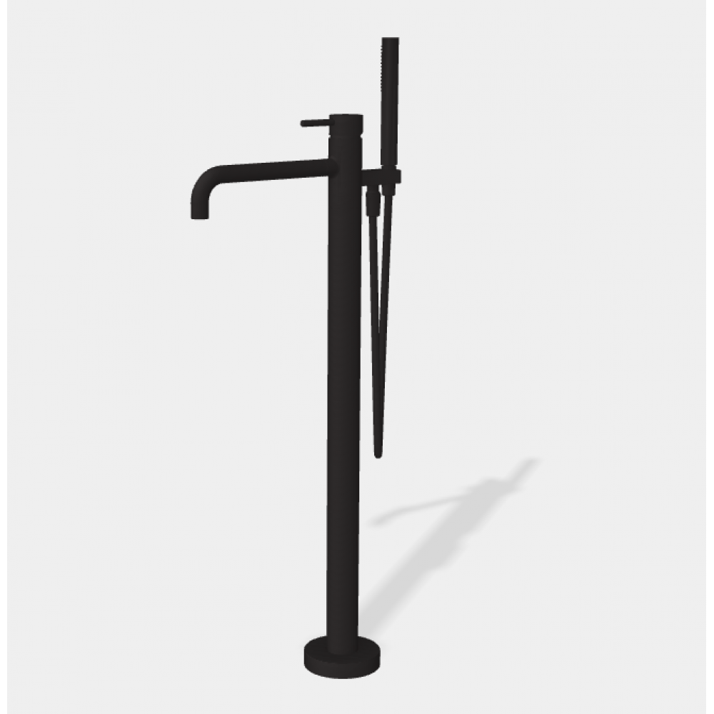 Смеситель для ванны, Fima Carlo Frattini, Spillo Up, цвет-черный матовый