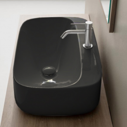 Раковина, Scarabeo, Moon, шгв 720*420*180, отверстия для смесителя-1, цвет-Ardesia