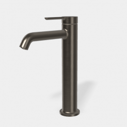 Смеситель для раковины, Fima Carlo Frattini, Snap, цвет-брашированный черный хром