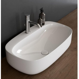 Раковина, Scarabeo, Moon, шгв 720*420*180, отверстия для смесителя-1, цвет-Air