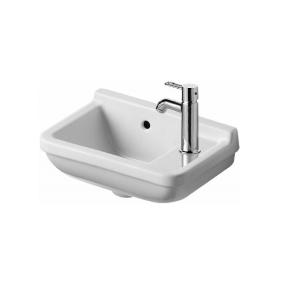 Раковина, Duravit, Starck 3, шгв 400*260*190, отверстия для смесителя-1 справа, цвет-белый