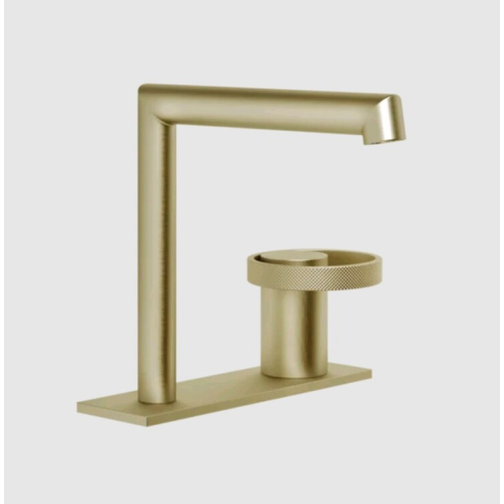 Смеситель для раковины, Gessi, Anello, цвет-Brushed Brass PVD